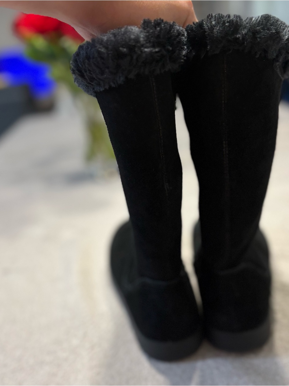 Target Black Faux-Shearling Mid-Calf Winter Boots - Picture 3 of 10